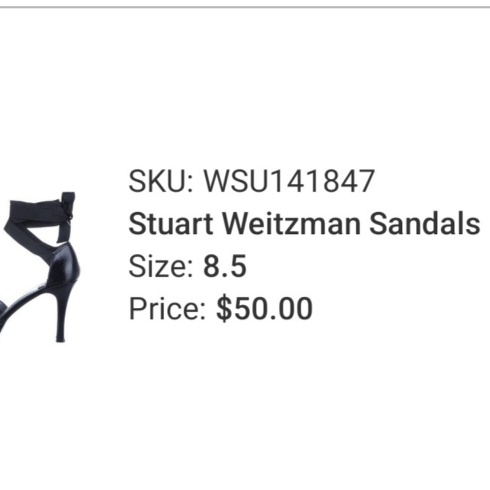 Stuart Weitzman Black Strappy Sandals